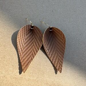 Brown Leaf Earrings